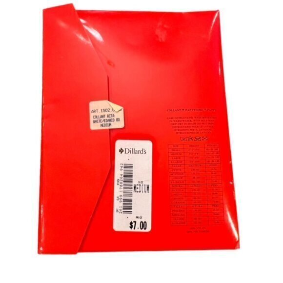 Dolci Calze Nylon Pantyhose Art 1502 0716 Collant Rita WHITE Bianco 80 MED Italy - Picture 2 of 4